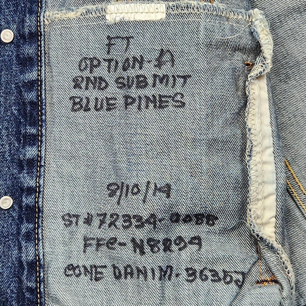 Levis Type 3 Sample Jacket Mens Medium Blue Cone Denim Trucker Pockets Classic - Picture 3 of 12